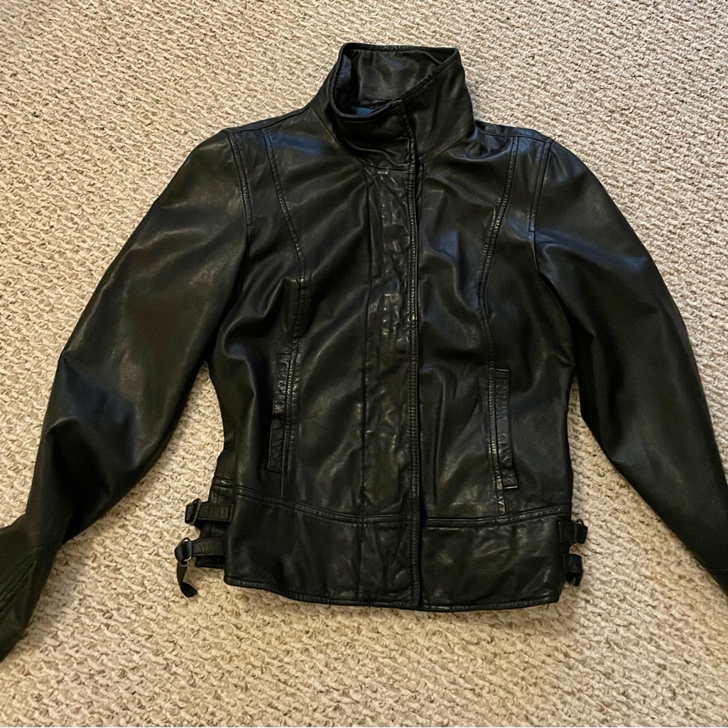 Lucky Brand Black Lambskin Leather Jacket